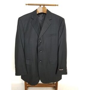 NEW RETRO Modern Dress Wear Black PinStripe Suit Jacket Size  42R Tag L New $120